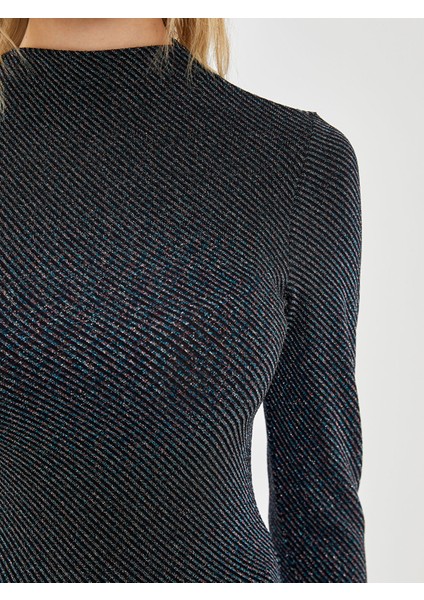 Yeni Sezon Dik Yaka Desenli Kadın Bluz modelleri