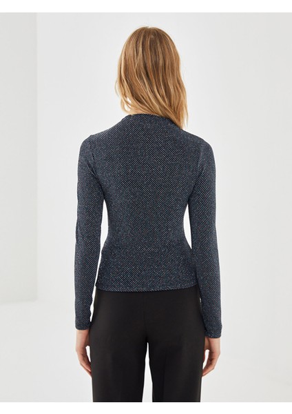 Yeni Sezon Dik Yaka Desenli Kadın Bluz fırsatları