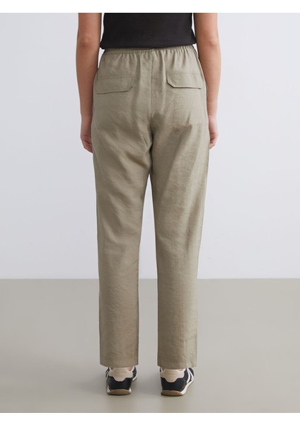 Yeni Sezon Beli Lastikli Loose Fit Kadın Pantolon fırsatları