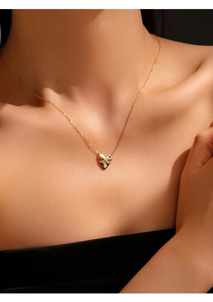 x Heart Altın Parıltı Minimal Kadın Gümüş Kolye fiyatları
