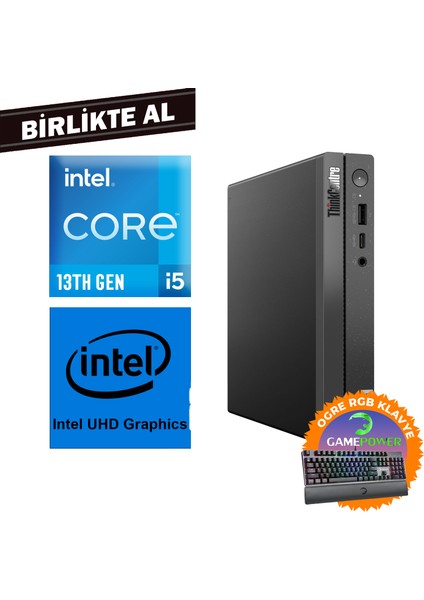 Thinkcentre Neo 50Q G4 I5-13420H 24GB 1tb SSD W11P Mini Pc + Gaming Klavye 12LMS4XCTX 038