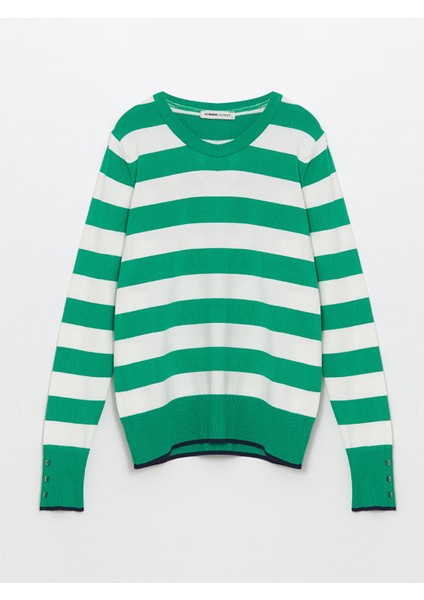 Yeni Sezon Bisiklet Yaka Renk Bloklu Kadın Triko Kazak indirimleri