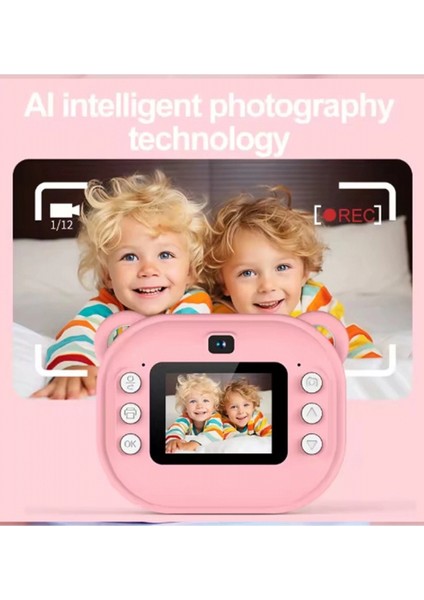 Dijital Video Kayıt Fotoğraf Çocuk Kamerası Anlık Termal Resim Kağıt Baskılı Vtn-09 fırsatları