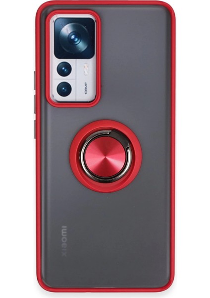 12T Kılıf Montreal Yüzüklü Silikon Kapak - Kırmızı