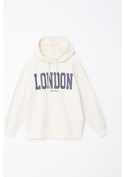 Yeni Sezon Baskılı Uzun Kollu Oversize Kadın Kalın Hoodie indirimleri