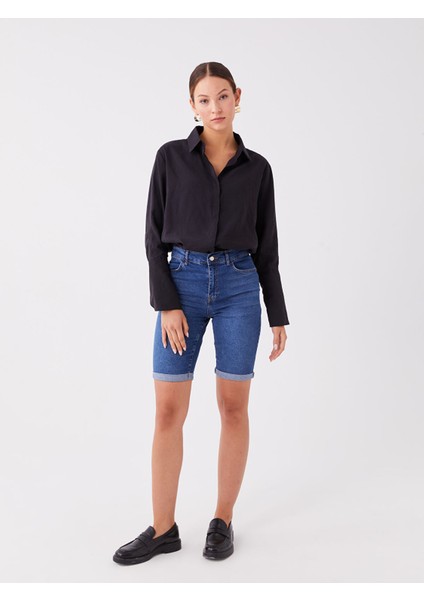 Yeni Sezon Normal Bel Bermuda Fit Kadın Jean Şort fiyatları