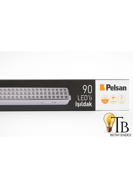 90 Led’li Şarjlı Işıldak 8 Saat Aydınlatma Taşınabilir Acil Durum Lambası – Yüksek Parlaklık