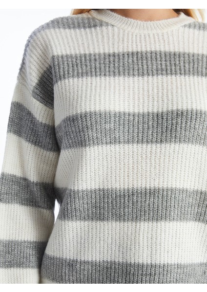 Yeni Sezon Bisiklet Yaka Renk Bloklu Kadın Triko Kazak modelleri