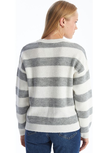 Yeni Sezon Bisiklet Yaka Renk Bloklu Kadın Triko Kazak fırsatları