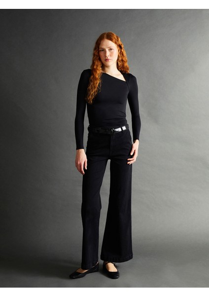 Yeni Sezon Asimetrik V Yaka Kadın Bluz fiyatları