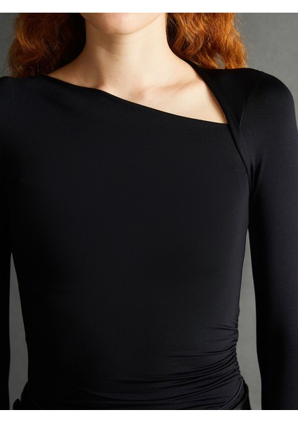 Yeni Sezon Asimetrik V Yaka Kadın Bluz modelleri