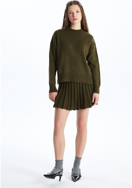 Yeni Sezon Kadın Beli Lastikli Düz Triko Etek fiyatları