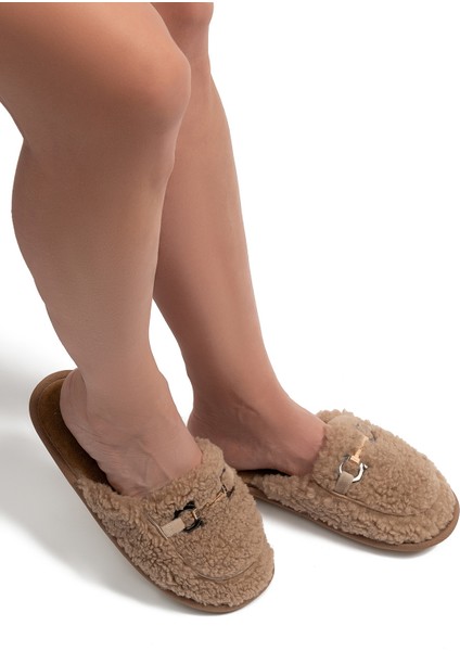 Siya Peluş Ev Terliği Bej 37/41