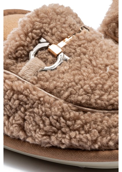 Siya Peluş Ev Terliği Bej 37/41 modelleri