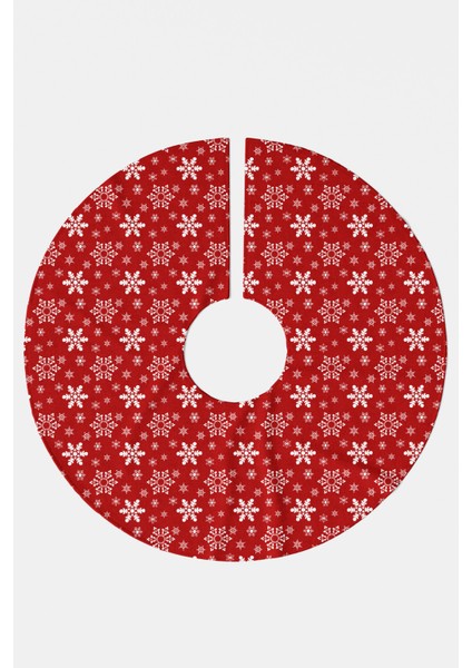 Kırmızı Beyaz Kar Taneleri Yılbaşı Çam Ağacı Örtüsü modelleri