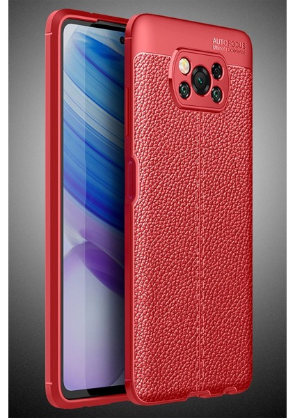 Pocophone X3 Kılıf Auto Focus Kapak - Kırmızı fiyatları