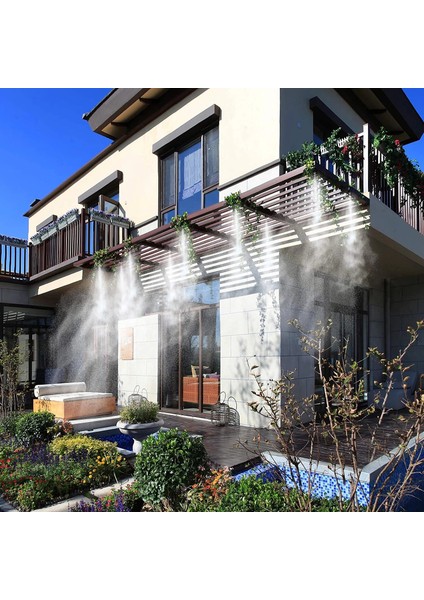 Veranda Sera Havuz Alanları Su Sisi Sistemi Dış Mekan Soğutma Kiti 10 Metre fiyatları