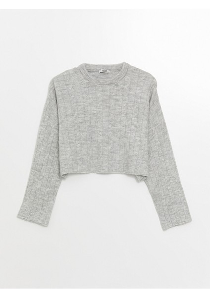 Yeni Sezon Bisiklet Yaka Crop Kadın Triko Kazak indirimleri