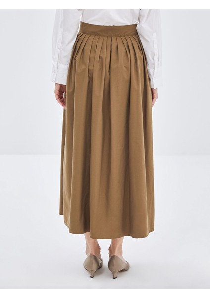 Yeni Sezon Beli Fermuarlı Kadın Pileli Etek modelleri