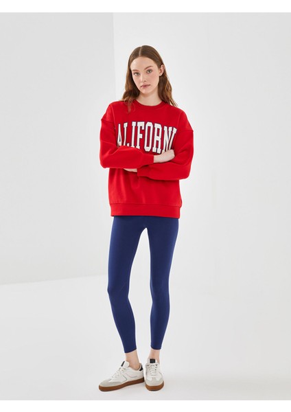 Yeni Sezon Kadın Beli Lastikli Ekstra Dar Fit Düz Tayt