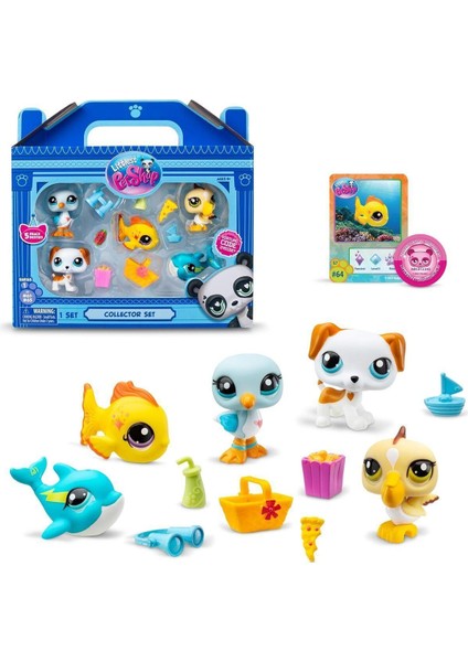 Seçtim Aldım Littlest Pet Shop Minişler Plaj Temalı 5 Li Miniş Figür 4+