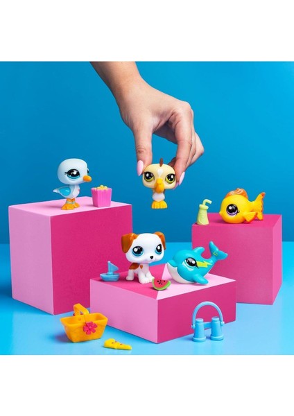 Seçtim Aldım Littlest Pet Shop Minişler Plaj Temalı 5 Li Miniş Figür 4+ modelleri