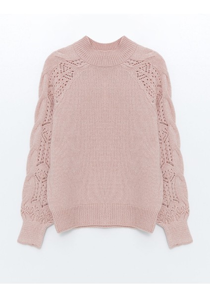 Yeni Sezon Yarım Balıkçı Yaka Ajurlu Kadın Triko Kazak indirimleri