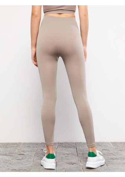 Yeni Sezon Kadın Beli Lastikli Düz Tayt indirimleri