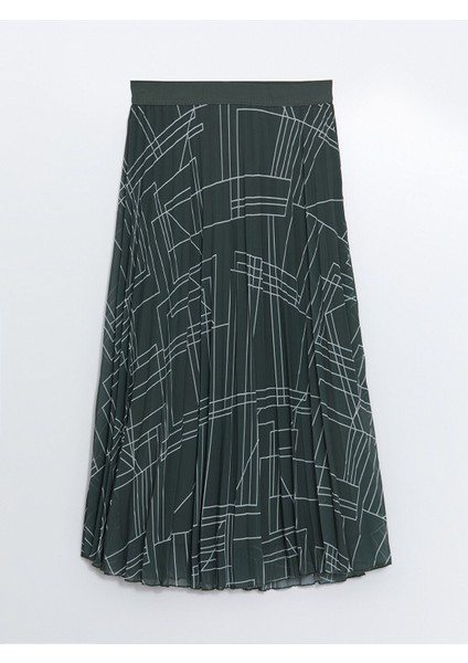 Yeni Sezon Beli Lastikli Desenli Pileli Kadın Etek indirimleri