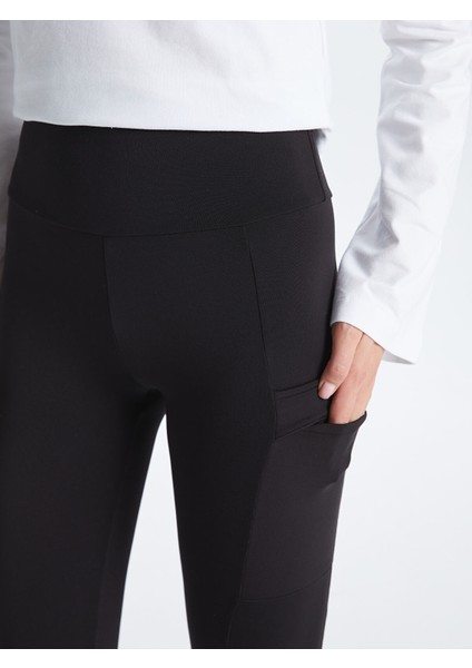 Yeni Sezon Kadın Beli Lastikli Düz Spor Tayt modelleri