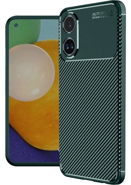 Newface A38 Kılıf Auto Focus Karbon Kapak - Koyu Yeşil