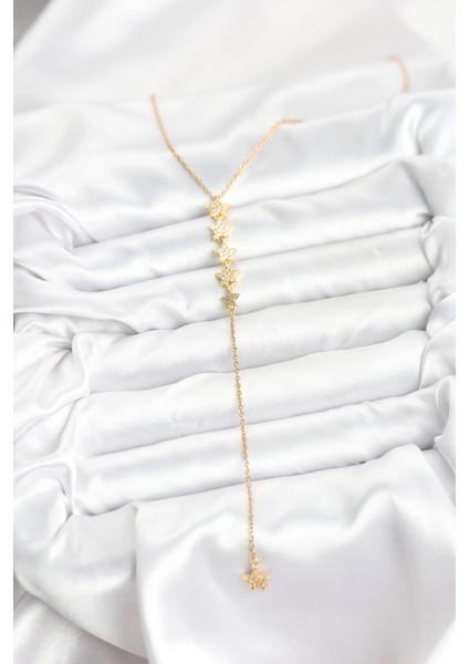 316L Çelik Zincir Gold Renk Yıldız Model Y Kolye fiyatları