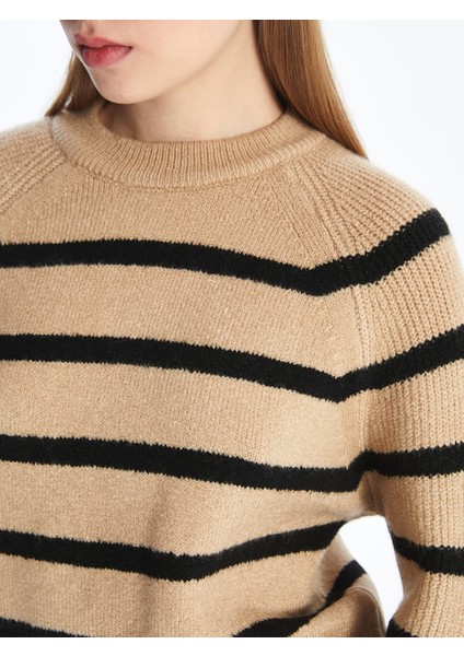 Yeni Sezon Bisiklet Yaka Çizgili Uzun Kollu Kadın Triko Kazak fırsatları