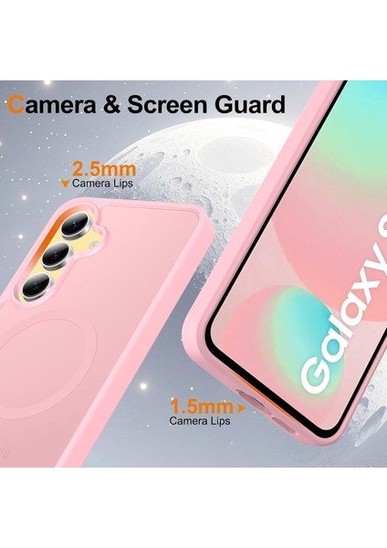 Samsung Galaxy S24 Uyumlu Kamera Lens+Ekran Koruyucu Magsafe Şarj Destekli Iz Tutmaz Mat Kapak fırsatları