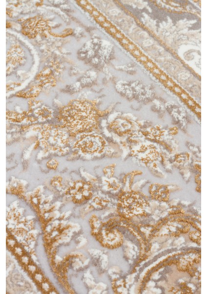 Persian Per 01 Grey Viskon – Klasik Desenlere Sahip Yüksek Dokuma Sıklığı ile Üretilen 120 Tarak Makine Halısı modelleri