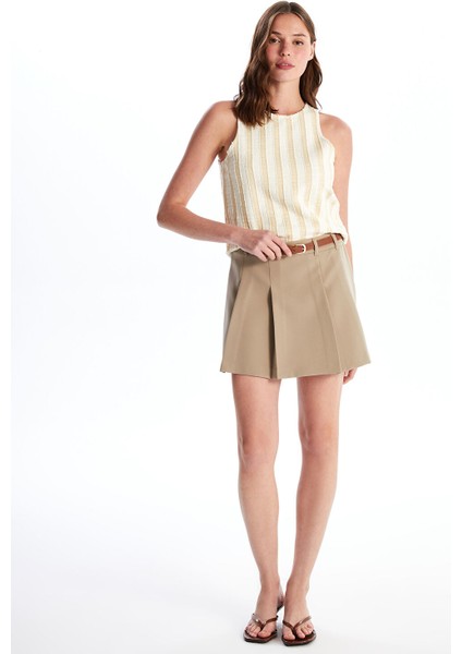 Yeni Sezon Dar Fit Kadın Pileli Etek