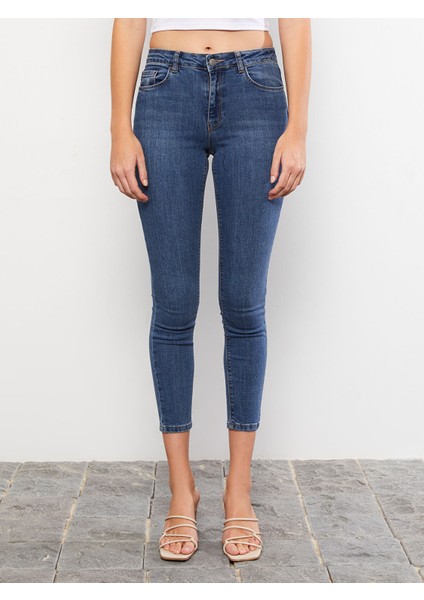 Yeni Sezon Yüksek Bel Mercury Skinny Fit Düz Cep Detaylı Kadın Rodeo Jean Pantolon modelleri