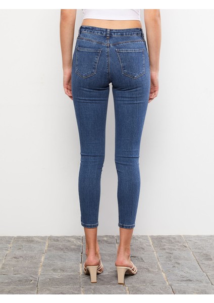 Yeni Sezon Yüksek Bel Mercury Skinny Fit Düz Cep Detaylı Kadın Rodeo Jean Pantolon fırsatları