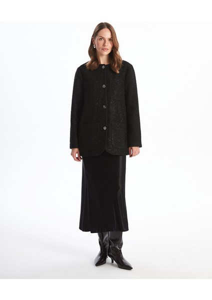 Yeni Sezon Desenli Uzun Kollu Kadın Tüvit Blazer Ceket fiyatları