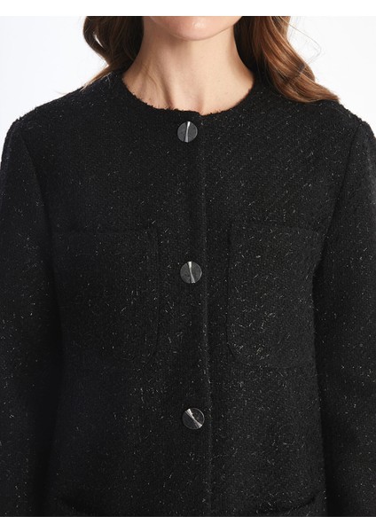 Yeni Sezon Desenli Uzun Kollu Kadın Tüvit Blazer Ceket modelleri