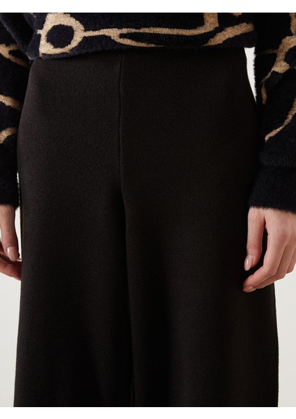 Yeni Sezon Beli Lastikli Geniş Paça Kadın Triko Pantolon indirimleri