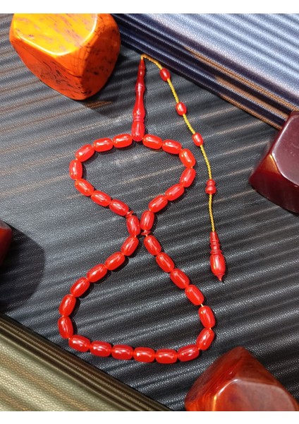 Ateş Kehribar Tesbih – Kapsül Kesim