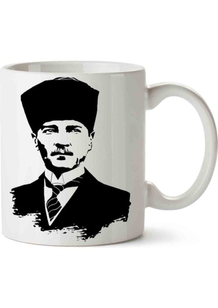 Mustafa Kemal Atatürk 2 Porselen Kupa Bardak
