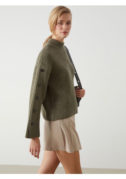 Yeni Sezon Bisiklet Yaka Kadın Triko Kazak