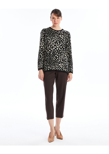 Yeni Sezon Bisiklet Yaka Desenli Uzun Kollu Kadın Triko Kazak fiyatları