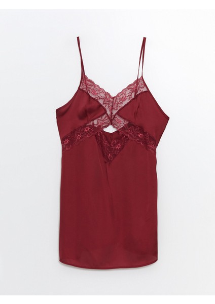 Yeni Sezon V Yaka Dantel Detaylı Saten Kadın Fantezi Gecelik indirimleri