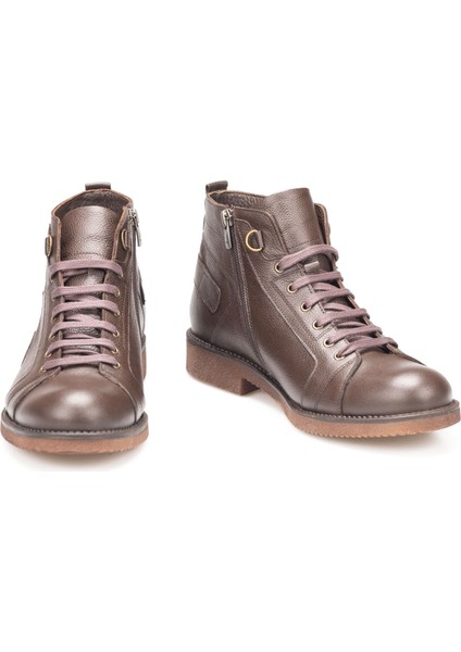 Erkek Hakiki Deri Kauçuk Tabanlı Anatomik Bilek Boy Klasik Bot