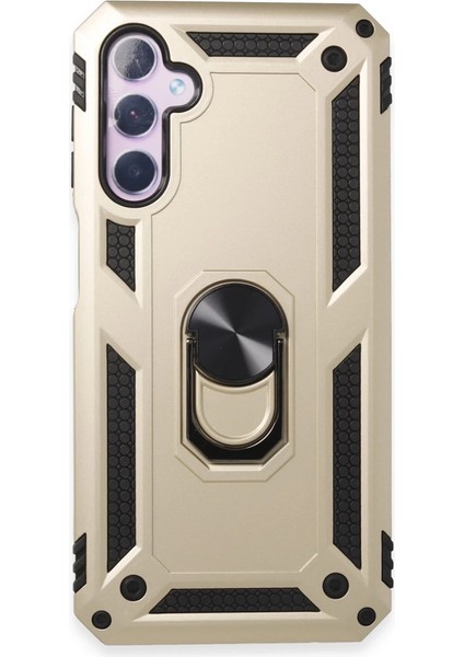 A24 4g Kılıf Sofya Yüzüklü Silikon Kapak - Gold