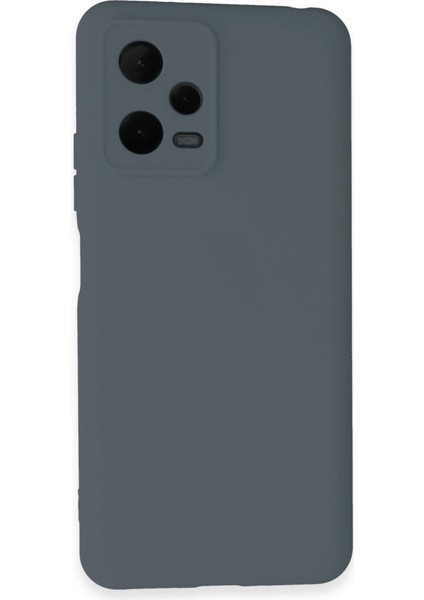 Redmi Note 12 5g Kılıf Nano Içi Kadife Silikon - Gri modelleri