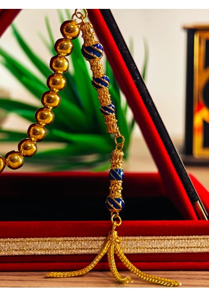 22 Ayar Altın Sarısı Kaplama Tesbih Renk Atmayan Bir Üründür Iç Materyal Çeliktir Özel Imameli